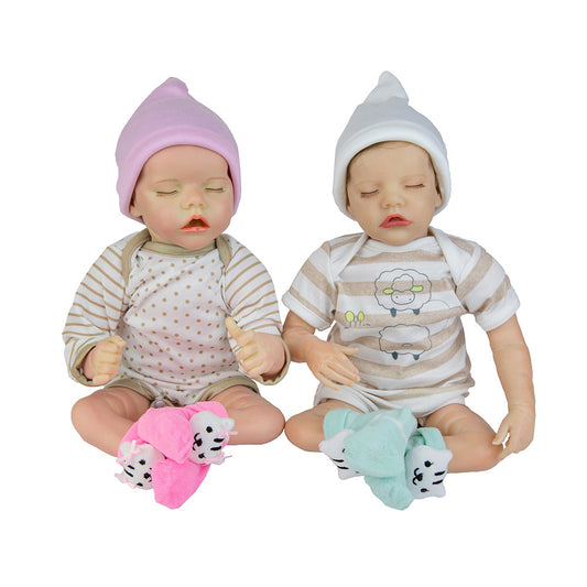 Reborn Baby Dolls, 1pcs 20 inch/50cm Boy and Girl Twins Full Body Soft Silicone Newborn Baby Lifelike Reborn Dolls